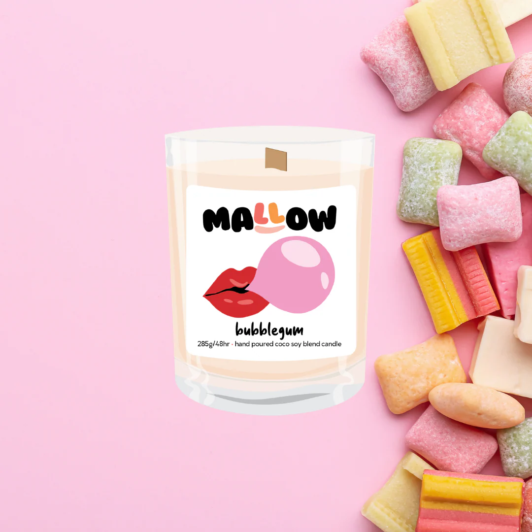 Bubblegum Candle – Sweet & Fun Fruity Candy Scented Candle - Image 3