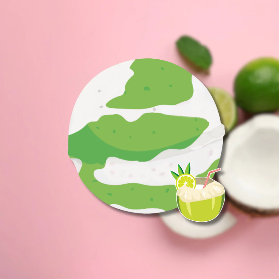 Lime & Coconut Bath Bomb – Tropical Refreshing Fizzy Soak - Image 3